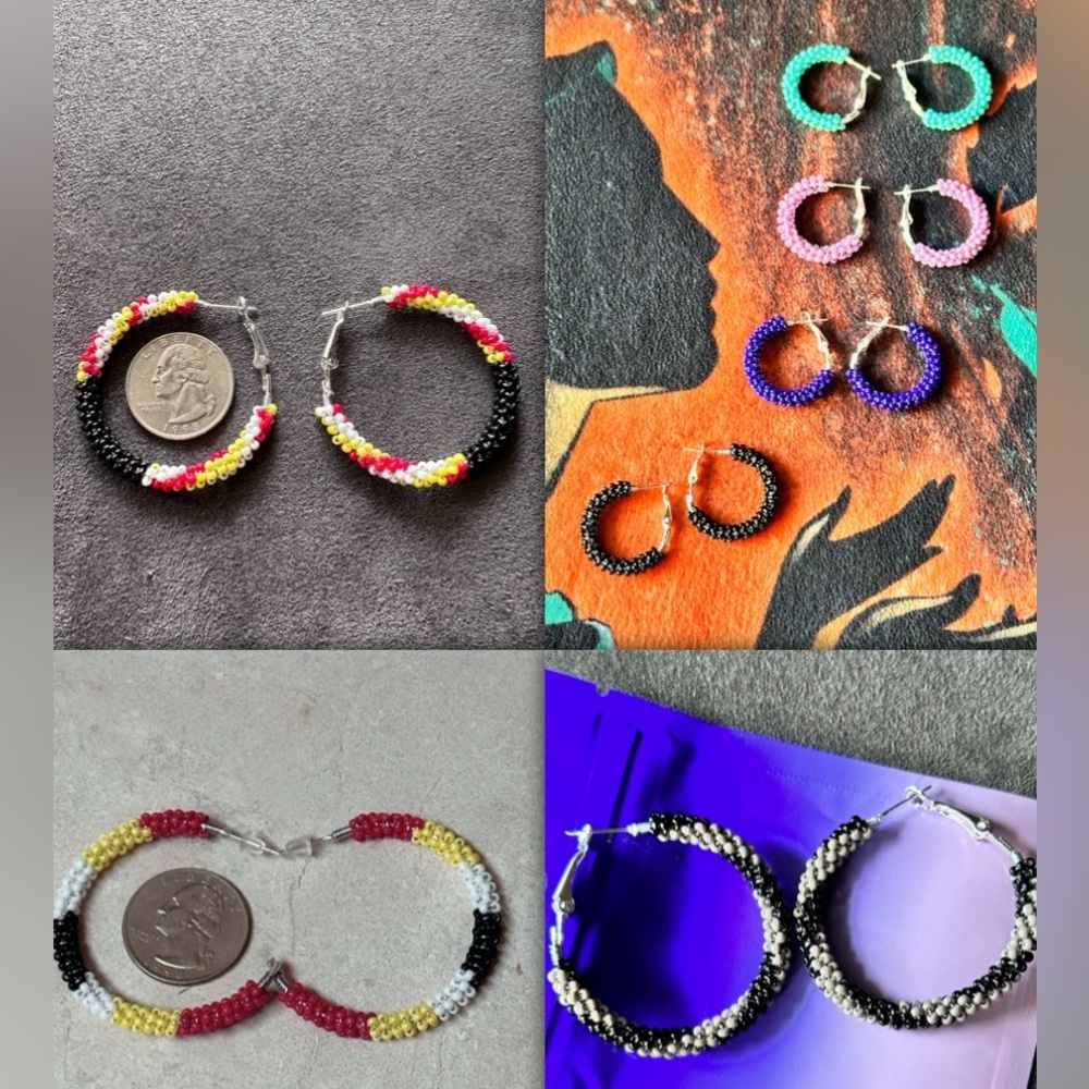 Custom Beaded Hoops - Picture 5 of 16